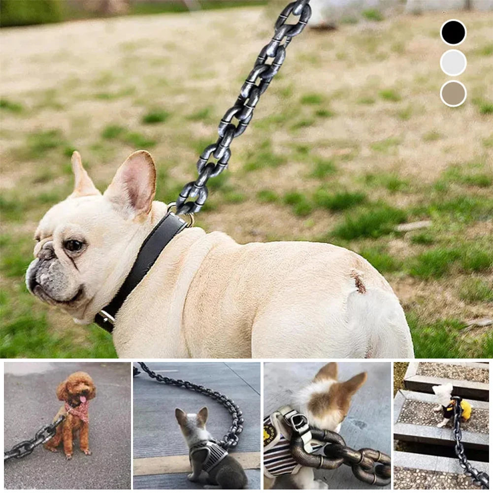 Funny Dog Leash Simulation Life-Like Iron Chain for Large Medium Small Pet Dog Accessories Dog Collar Dog Leash Things for Dogs