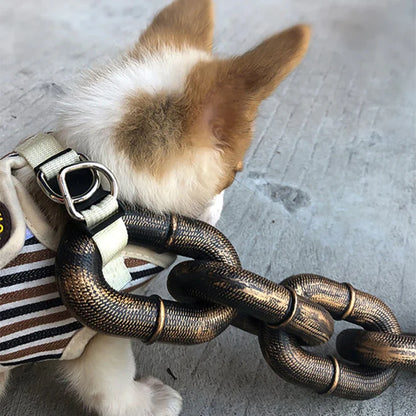 Funny Dog Leash Simulation Life-Like Iron Chain for Large Medium Small Pet Dog Accessories Dog Collar Dog Leash Things for Dogs